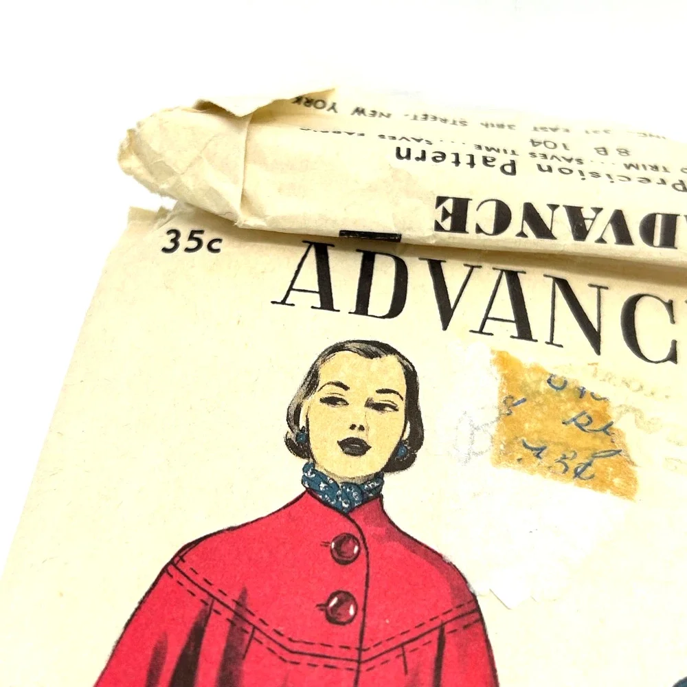 Advance Vintage 1950's? Pattern #5898 Women's Coat Size 14‎ HTF
